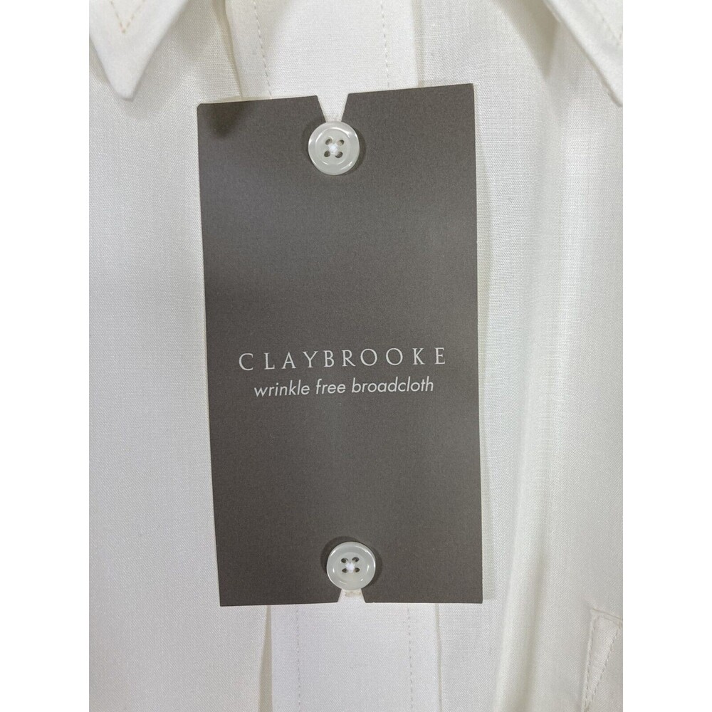 Claybrooke Wrinkle Free Button Down Dress Shirt (Men’s Size 18 1/2-34/35) • NWT - Picture 4 of 7
